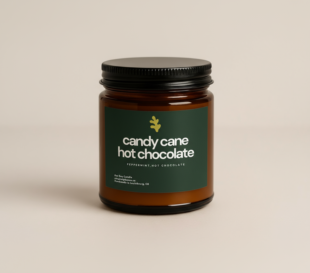Candy Cane Hot Chocolate Candle